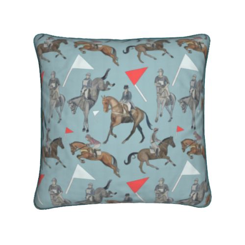 Eventing Thrills Cushion (Teal)
